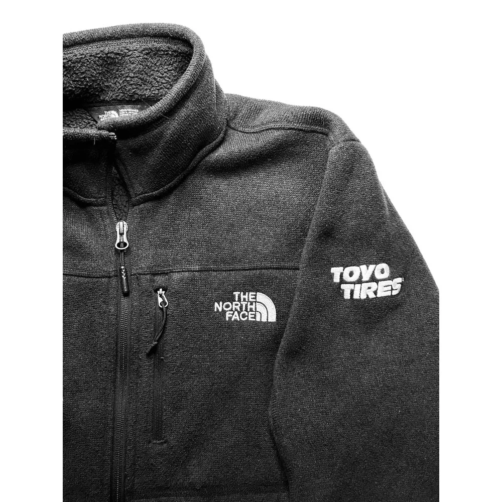 The North Face Mens Size Large - Knit Fleece Lined - Full Zip Jacket-Black TORO